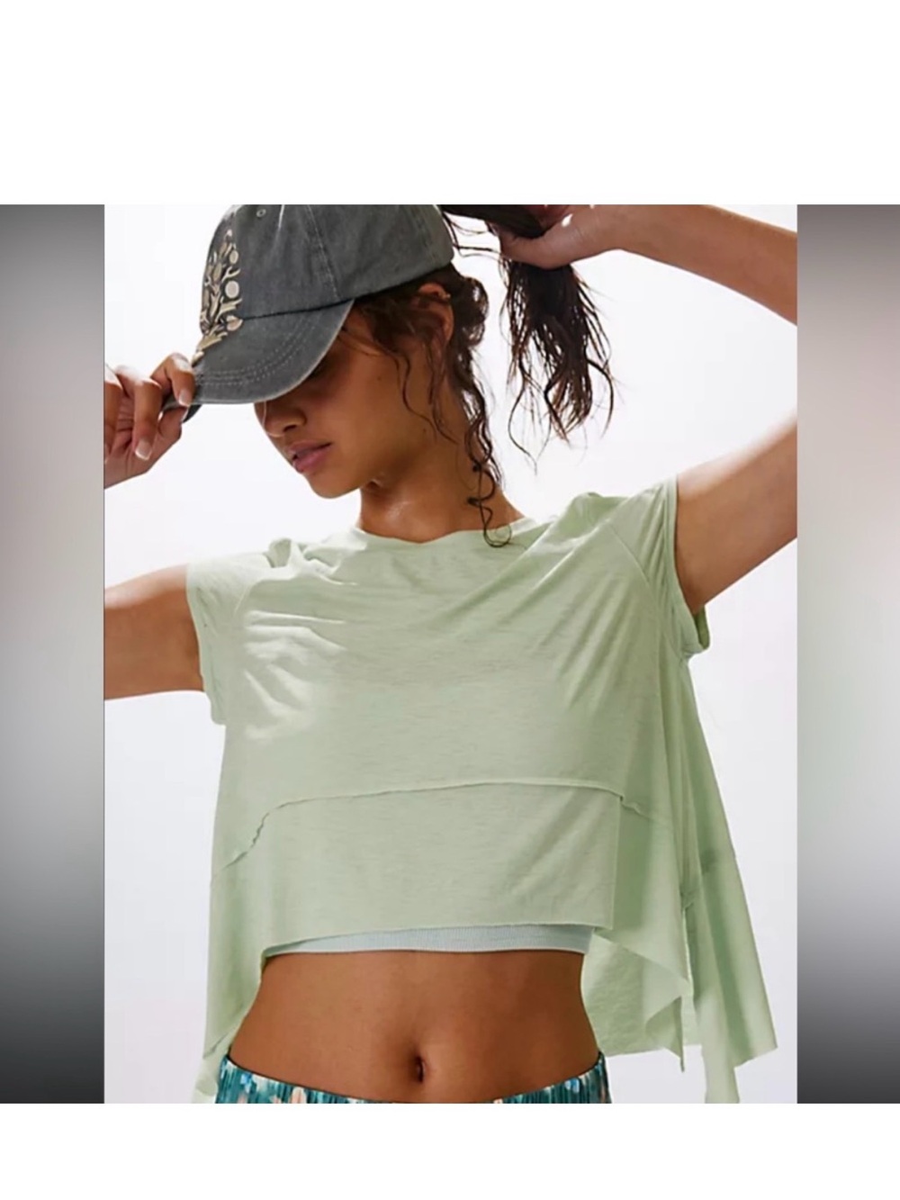 FP Movement by Free People Tempo UV Protection Short Sleeve in mint